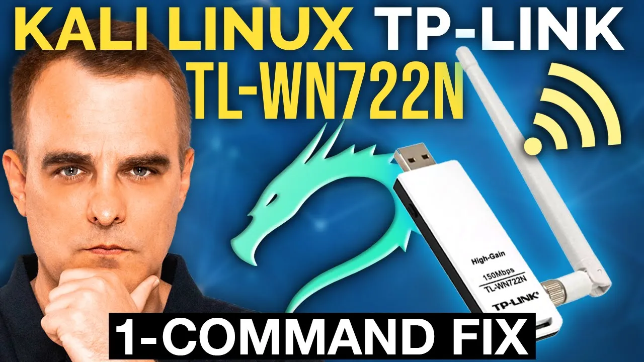 Kali Linux TP-Link TL-WN722N install (1 command fix)