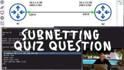 CCNA Quiz: IP Subnetting. Can you answer this question? CCNA Quiz Questions